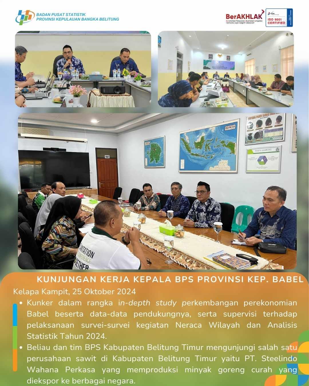 Kunjungan Kerja Kepala BPS Provinsi Kepulauan Bangka Belitung