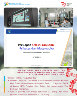 ADVANCED SELECTION PREPARATION MEETING FOR ADMISSION OF NEW STUDENTS POLYTECHNIC STATISTICS STIS