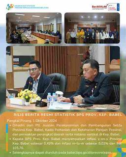 Release of Official BPS Statistics News for Kepulauan Bangka Belitung Province