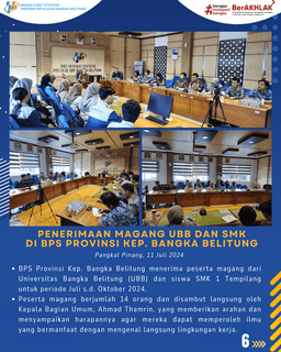 Acceptance of UBB and Vocational School Internships at BPS Bangka Belitung Islands Province