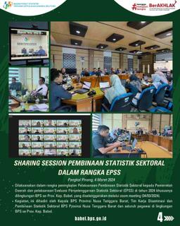 SHARING SESSION FOR SECTORAL STATISTICS DEVELOPMENT IN THE FRAMEWORK OF EPSS