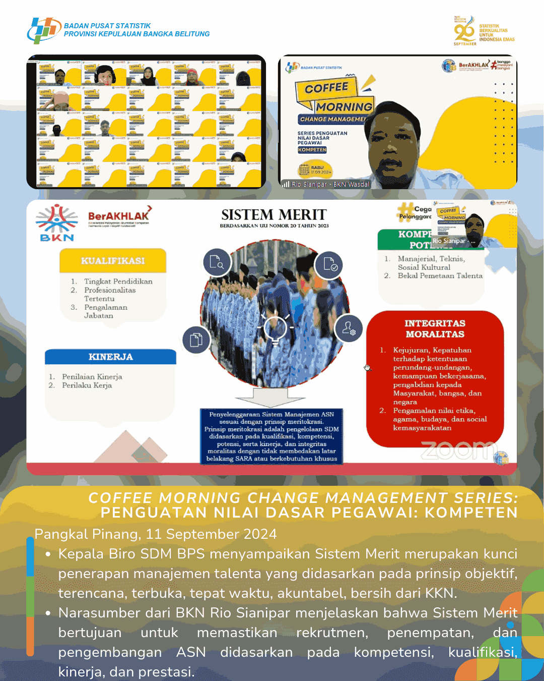 Coffee Morning Change Management Series: Penguatan Nilai Dasar Pegawai: Kompeten