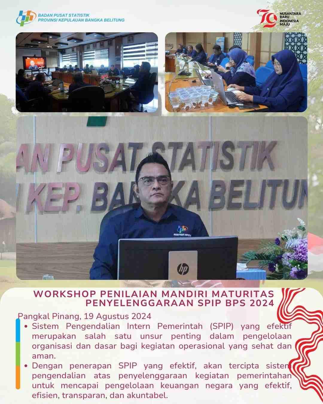 Workshop Penilaian Mandiri Maturitas penyelenggaraan SPIP BPS 2024