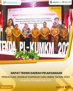 Rapat Teknis Daerah Pendataan Lengkap Koperasi dan UMKM Tahun 2023