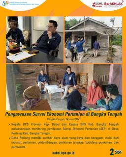 Supervision of Agricultural Economic Surveys in Bangka Tengah