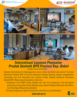 Internalization of Sales Service  Statistical Products of BPS Kep. Babel Province