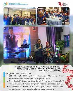 Farewell  General Manager (GM) PT PLN (Persero) Regional Main Unit (UIW) Bangka Belitung