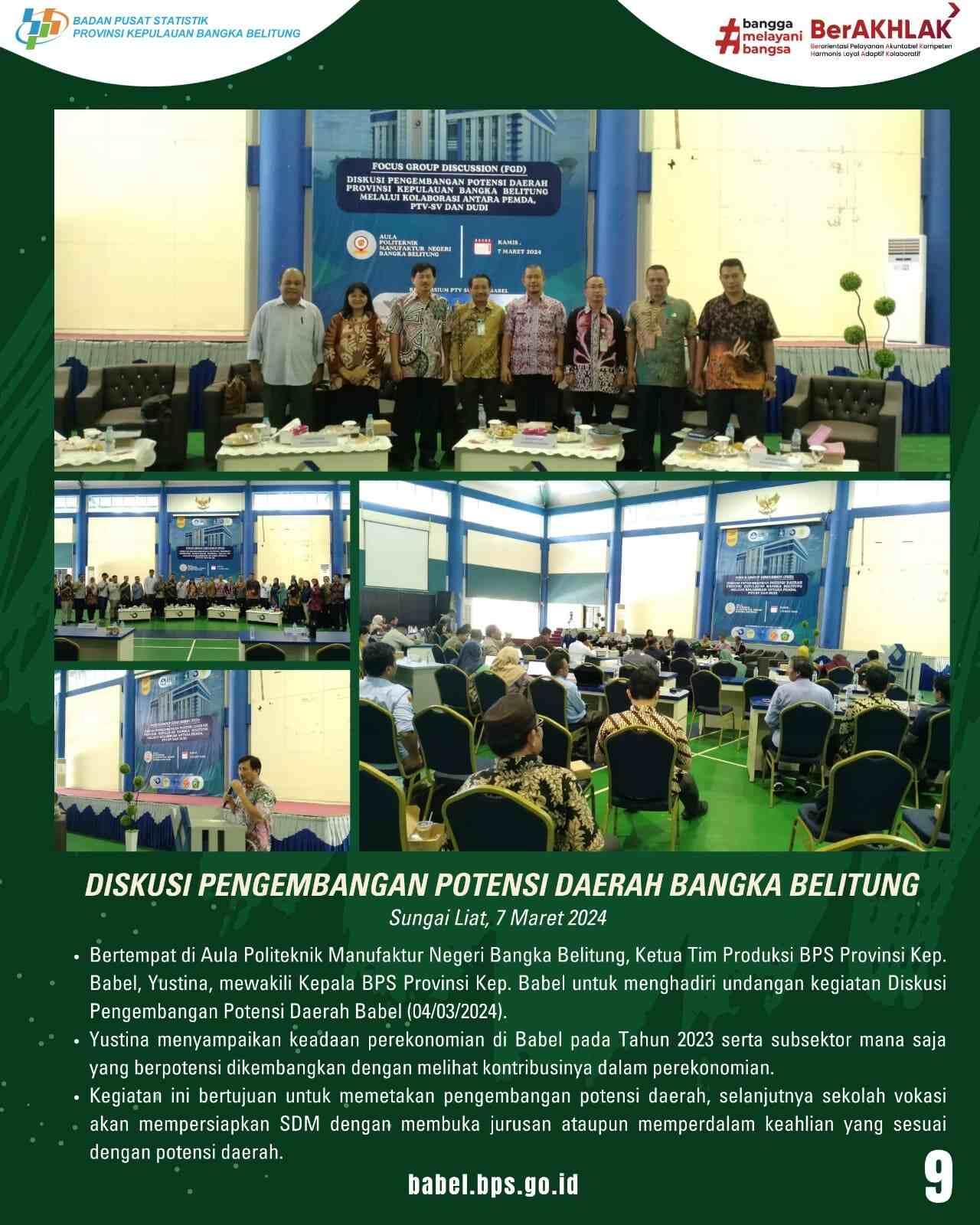 DISCUSSION OF POTENTIAL DEVELOPMENT OF THE BANGKA BELITUNG REGION