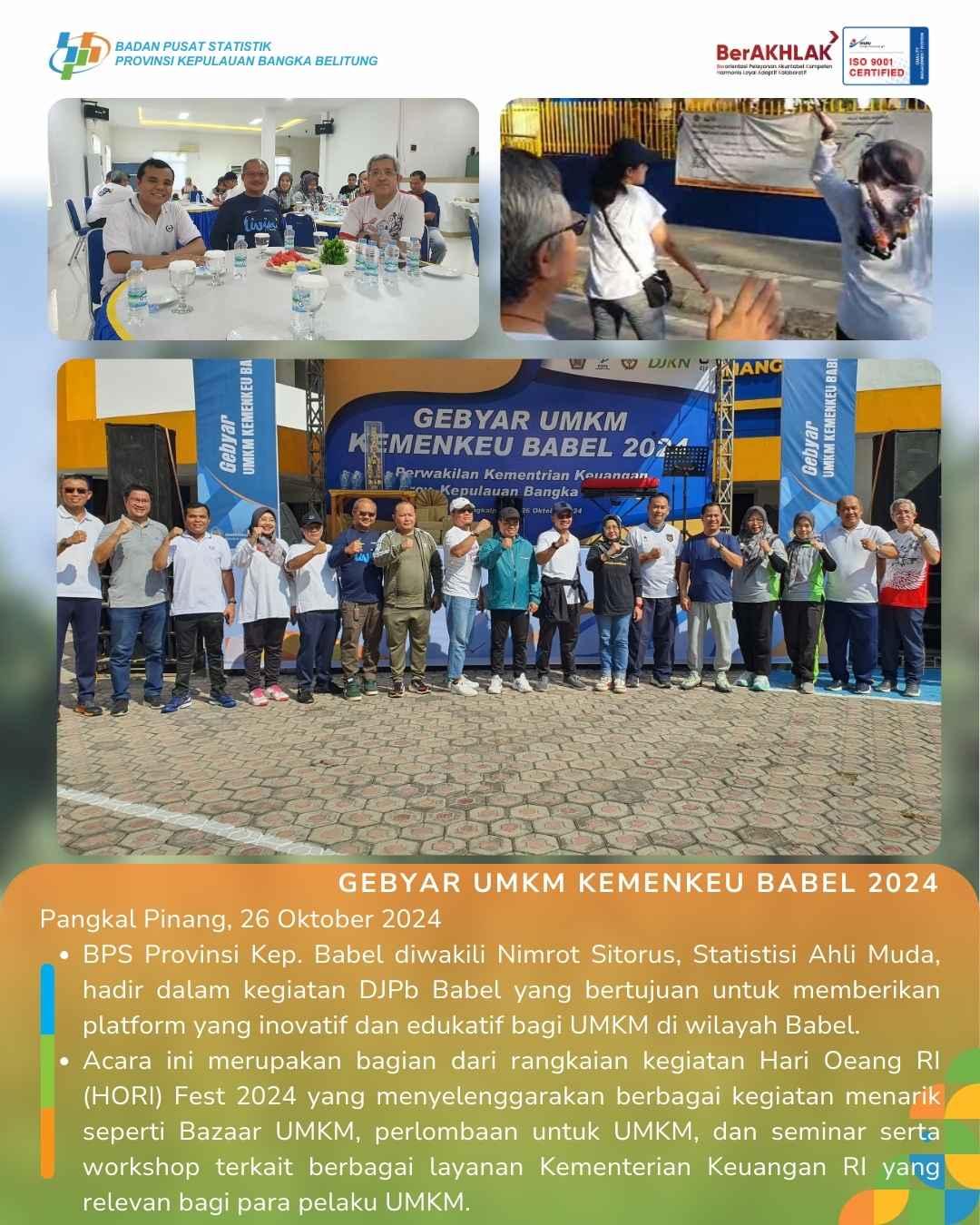 UMKM Celebration 2024 in Kepulauan Bangka Belitung Province  of Finance Ministry