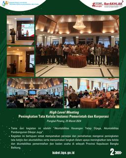 High Level Meeting   Peningkatan Tata Kelola Instansi Pemerintah dan Korporasi 