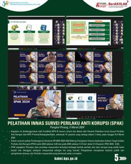 PELATIHAN INNAS SURVEI PERILAKU ANTI KORUPSI (SPAK)