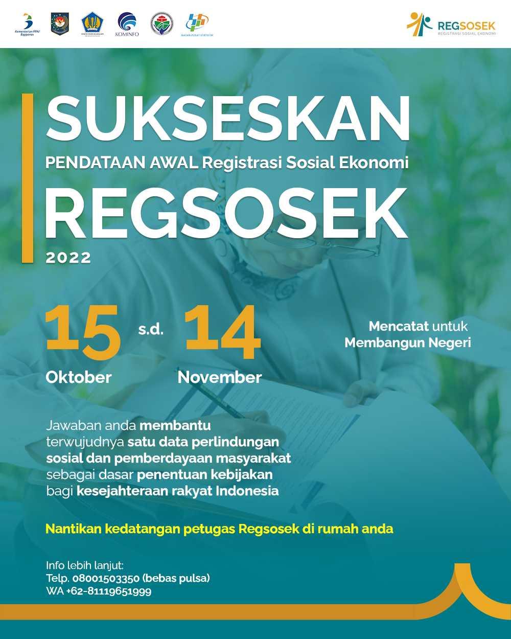 Pendataan Awal Registrasi Sosial Ekonomi Dimulai 