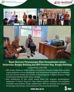 Rapat Rencana Perpanjangan Nota Kesepahaman antara UBB dan BPS Provinsi Kep. Babel