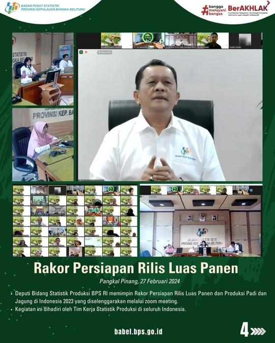 Rakor Persiapan Rilis Luas Panen dan Produksi Padi