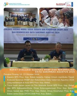 Rapat evaluasi susenas MSBP dan rekonsiliasi  data sakernas agustus 2024