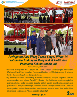 The 74th Anniversary Commemoration Ceremony of Satpol PP